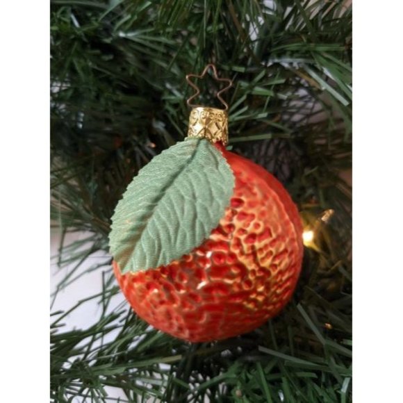 Orange Retired Old World Christmas Inge Glas Ornament - Picture 1 of 3